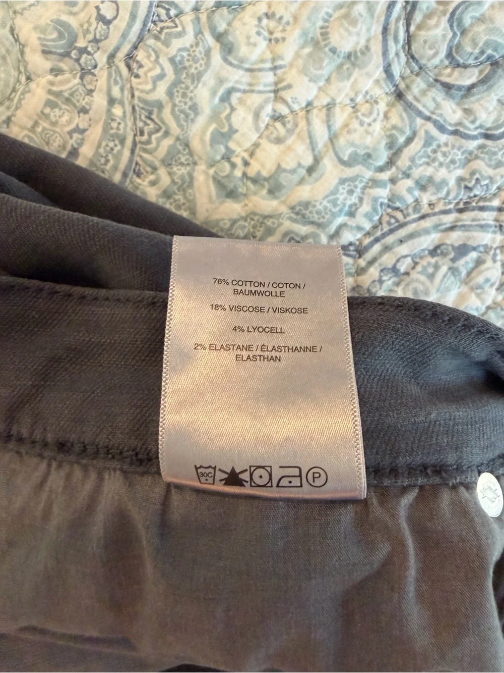 Silver Jeans Co Grayson Straight Leg 38x32 Gray Stretch Denim
